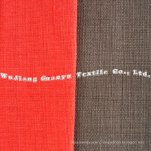 Polyester Linen Fabric with Back for Furniture Decoration